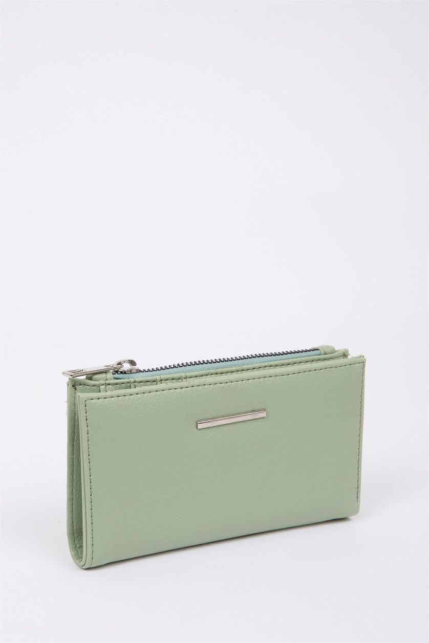 Woman Mint Woman Faux Leather Wallets