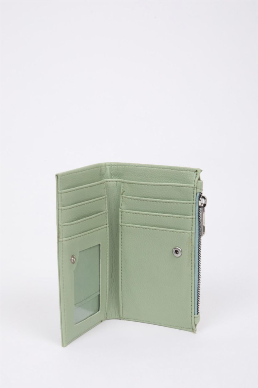 Woman Mint Woman Faux Leather Wallets