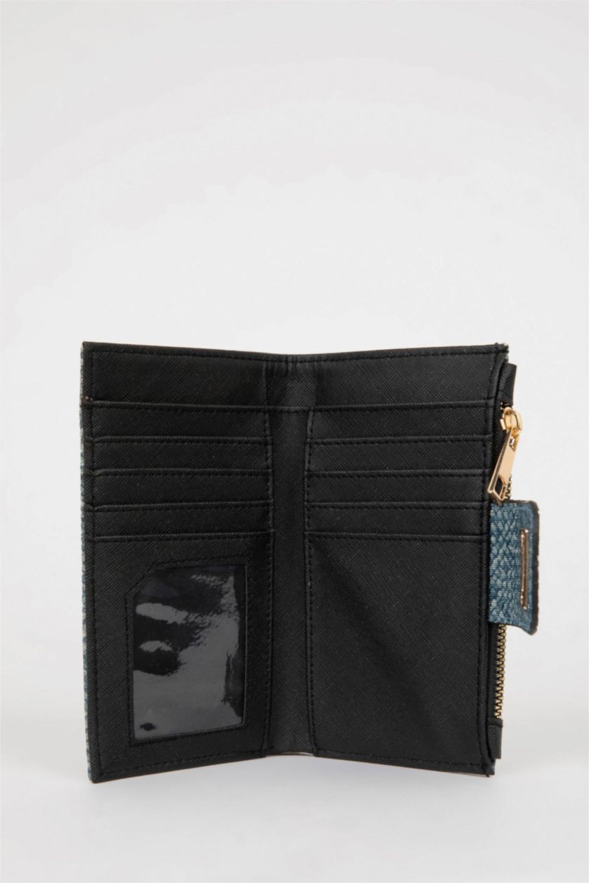 نساء نيلي محفظة نسائي جلد صناعي