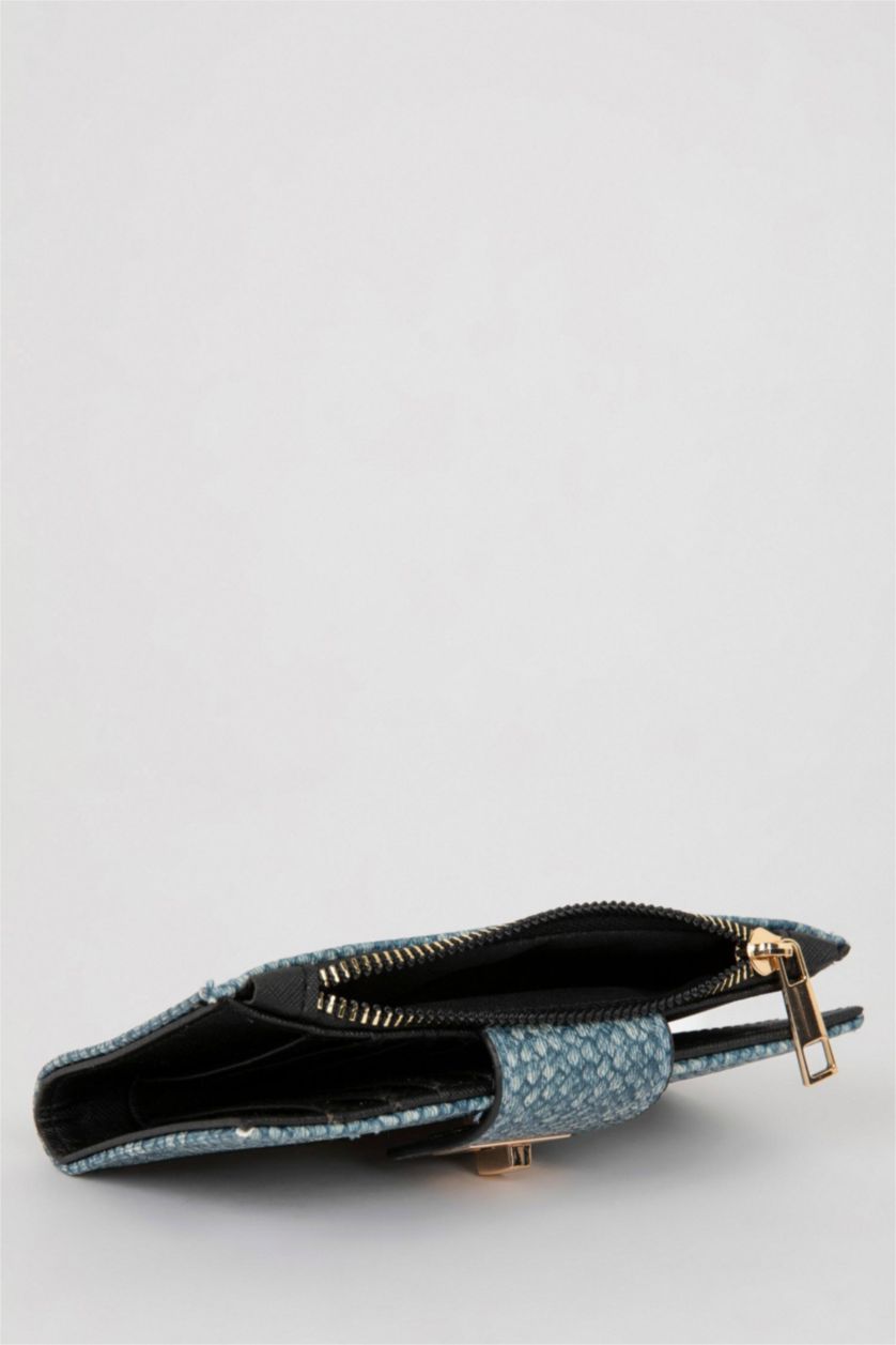 نساء نيلي محفظة نسائي جلد صناعي