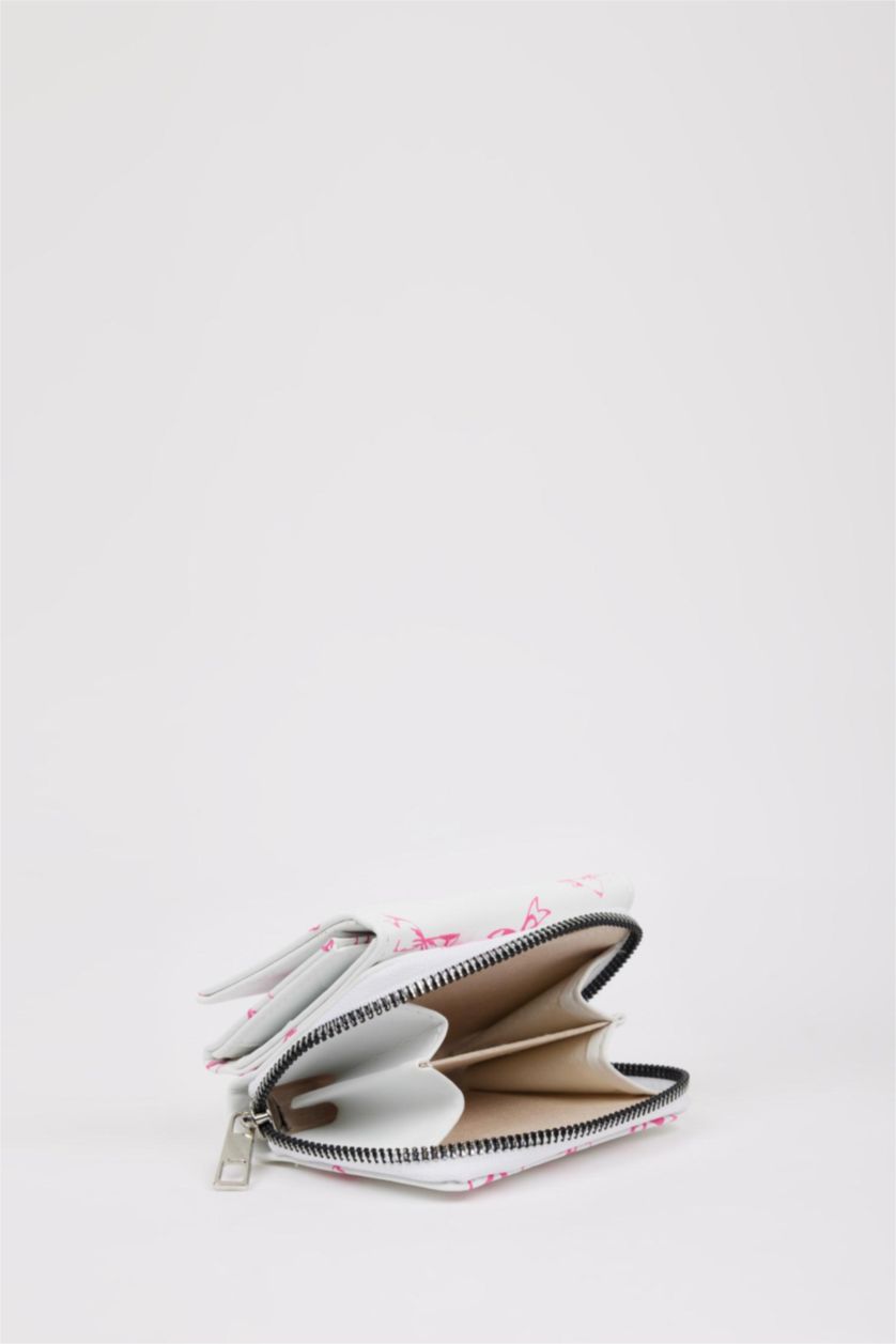 Kadın Karma Kadın Fiyonk Baskılı Suni Deri Cüzdan