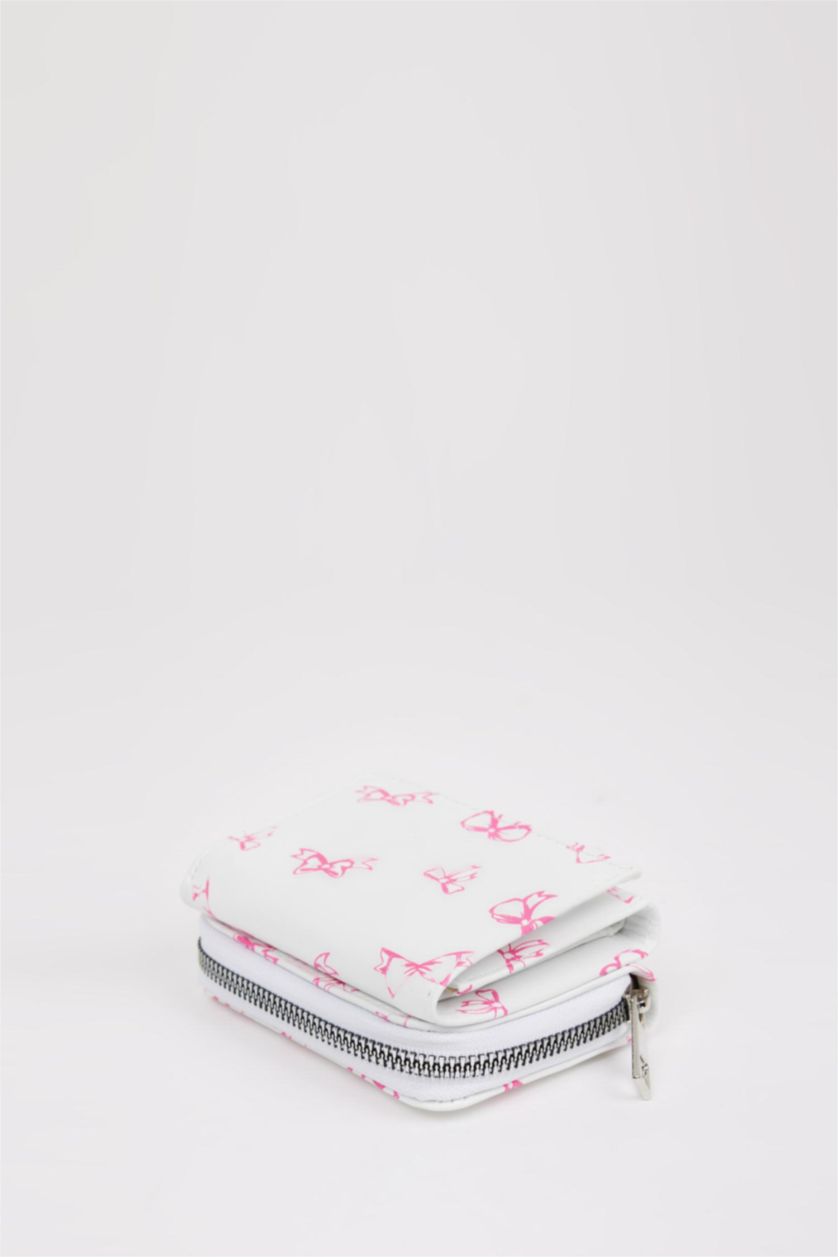 Kadın Karma Kadın Fiyonk Baskılı Suni Deri Cüzdan