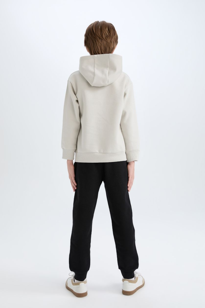 أولاد رمادي فاتح سيت ولادي سويت شيرت وبنطلون بجامة رياضي - قطعتين