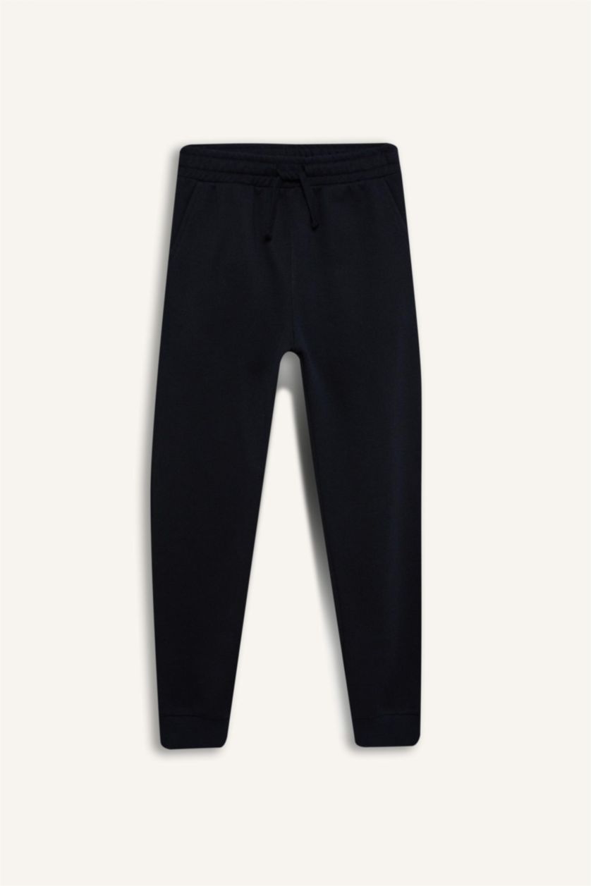 Erkek Çocuk - Genç Erkek Mavi Erkek Çocuk 2'li Takım Kapüşonlu Baskılı Sweatshirt Beli Lastikli Eşofman Altı