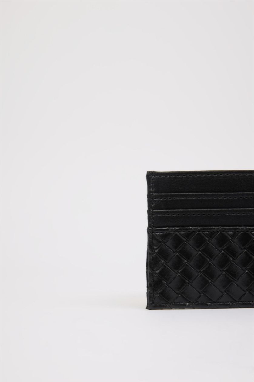 Man Black Man Faux Leather Wallets
