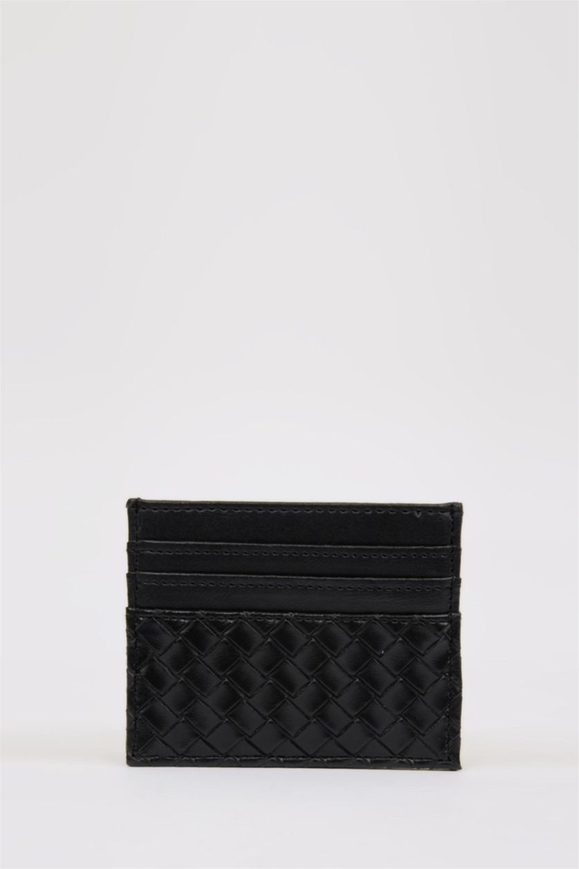 Man Black Man Faux Leather Wallets