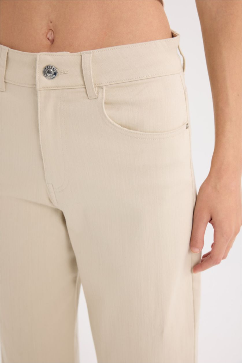 Әйелдерге ашық реңк culotte габардин кең етек Шалбар