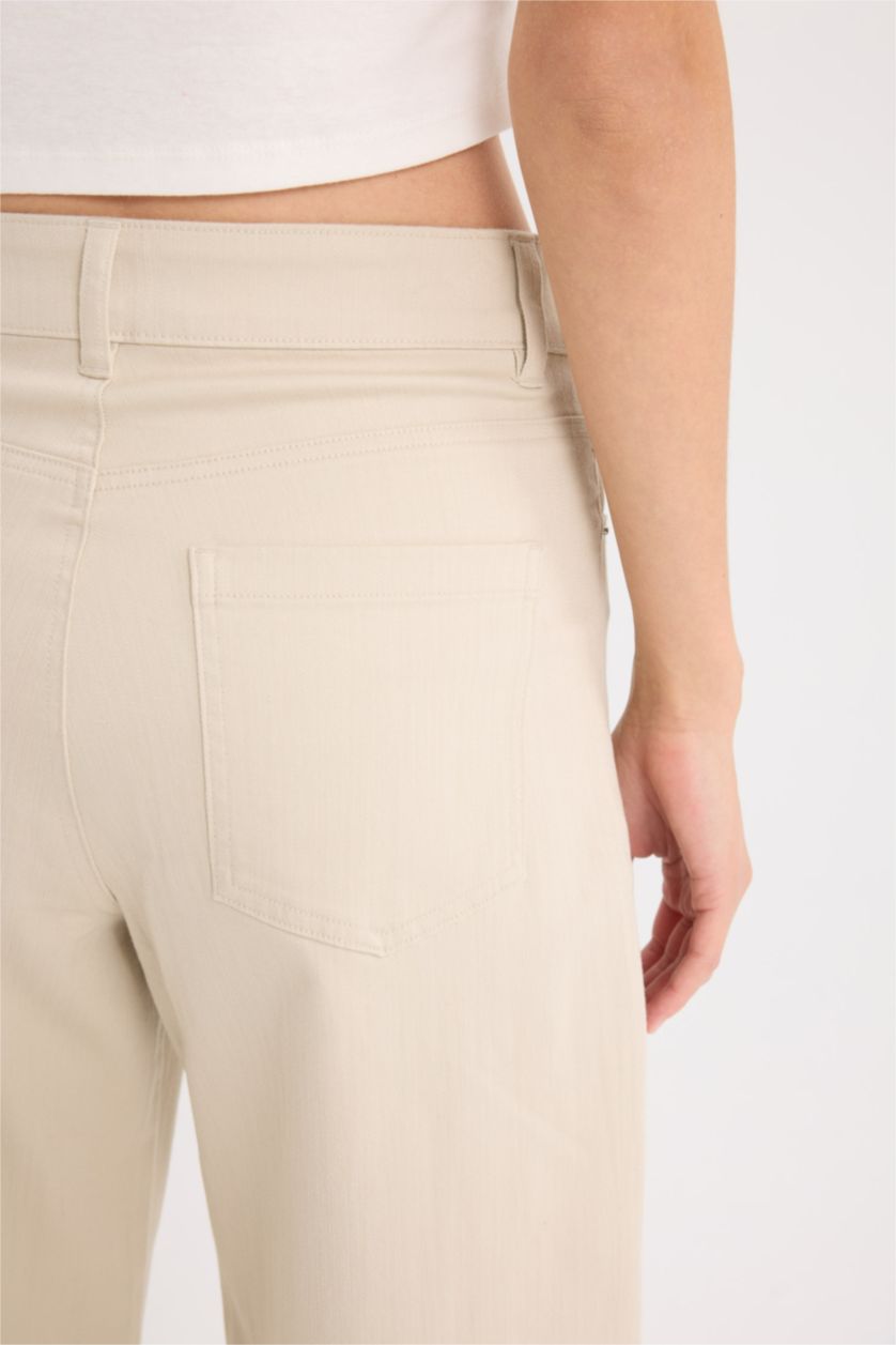 Әйелдерге ашық реңк culotte габардин кең етек Шалбар