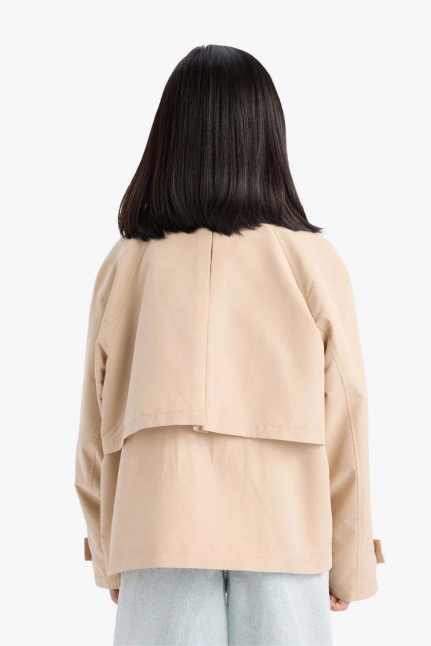 GIRLS & TEENS Beige Girl Regular Fit Trench Coat