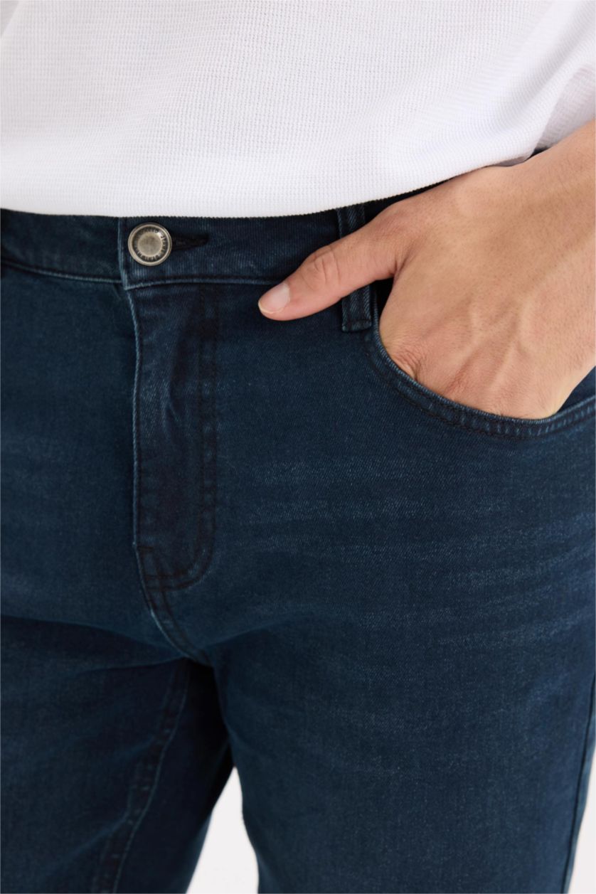 رجالي أسود أزرق بنطلون جينز سيرجيو قصة عادية برجل عادية وخصر عادي