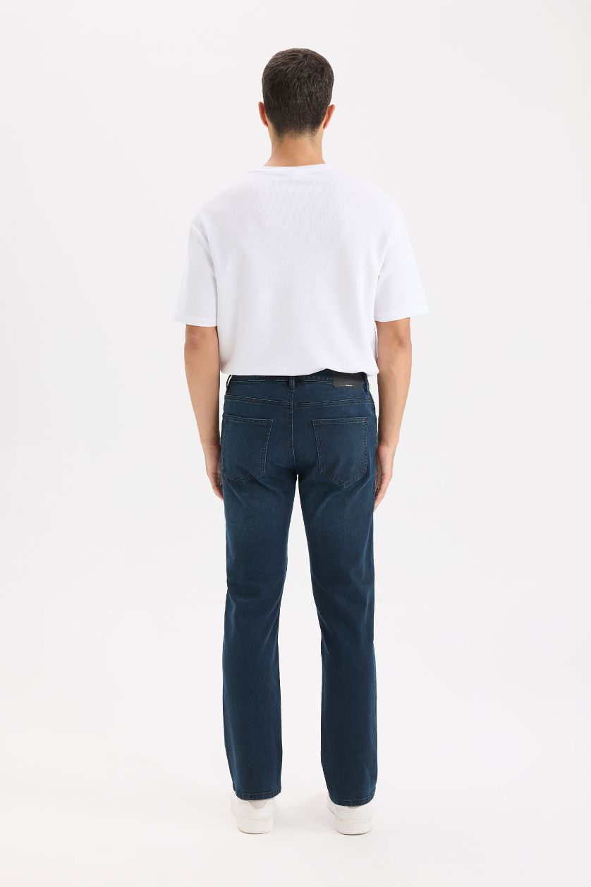 رجالي أسود أزرق بنطلون جينز سيرجيو قصة عادية برجل عادية وخصر عادي