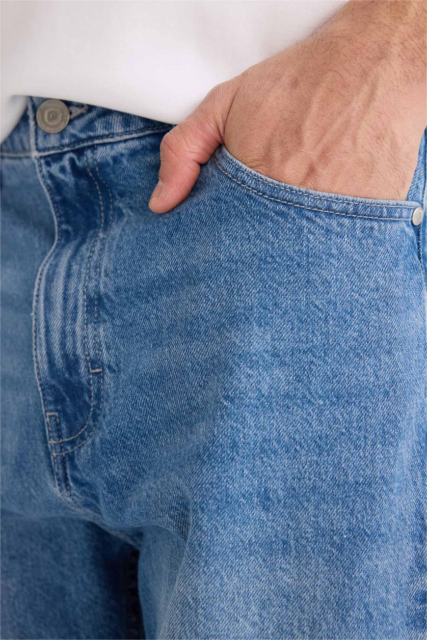 Man Blue 90’S Slim Fit Super Skinny Hem Denim Trousers