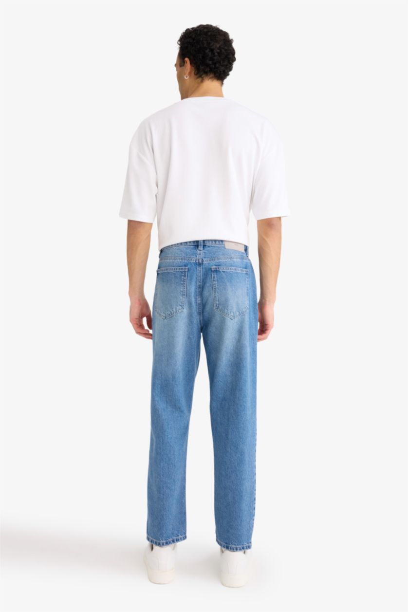 Man Blue 90’S Slim Fit Super Skinny Hem Denim Trousers