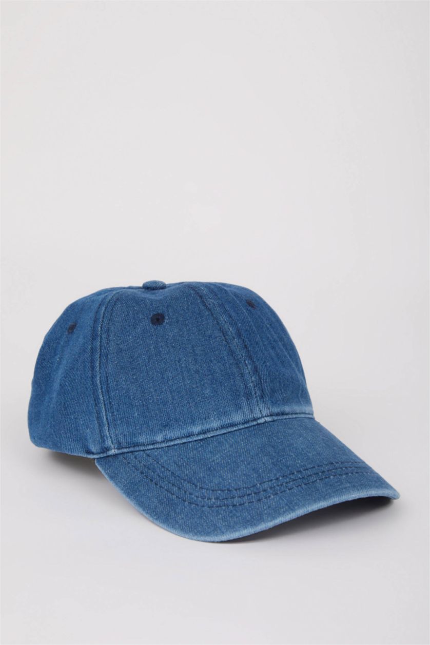 Kadın Lacivert Kadın Jean Cap Şapka