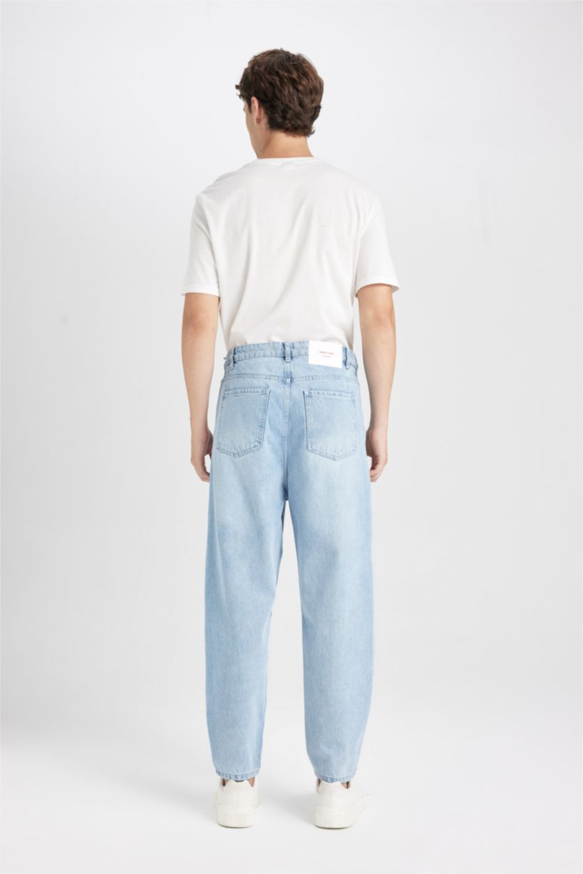 Мужчины Светло-синий Джинсы с широкими брючинами Balloon Fit