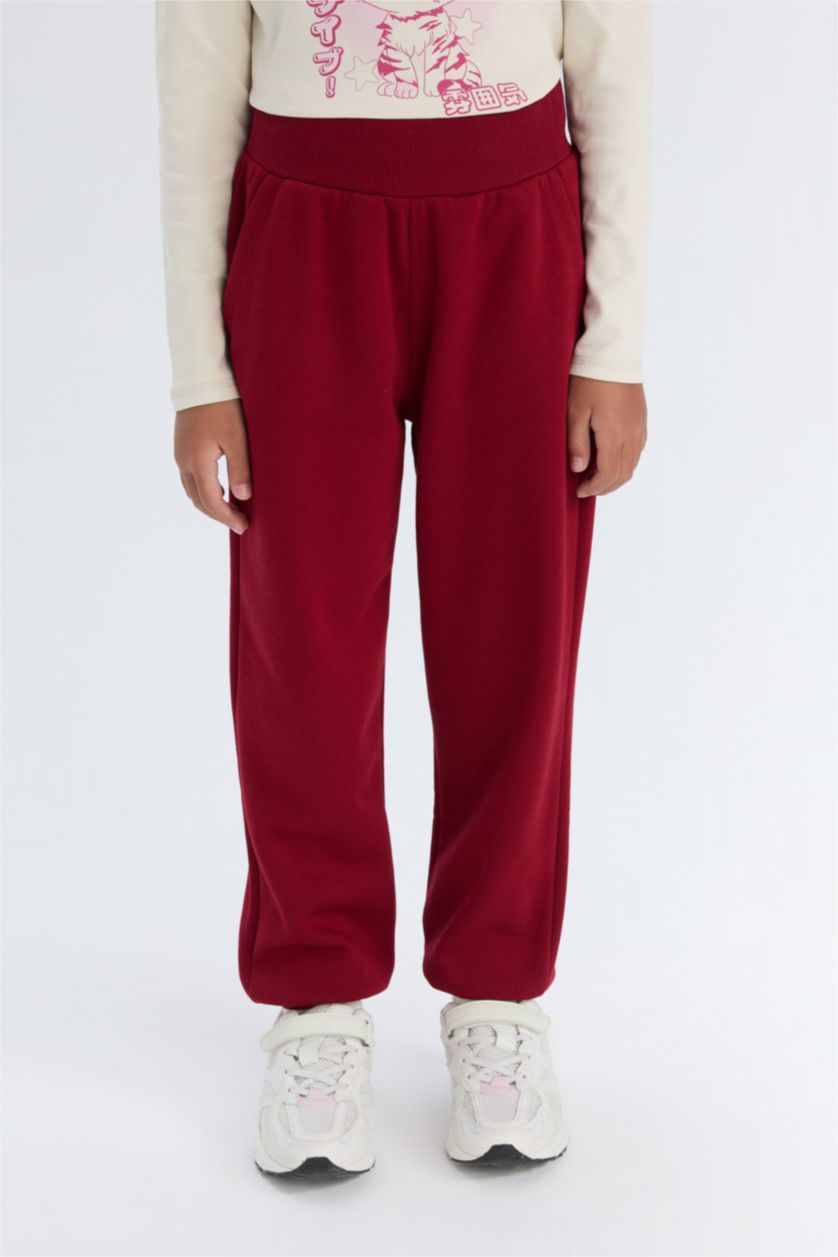 GIRLS & TEENS Bordeaux Baby Girl Basic Jogger Sweatpants