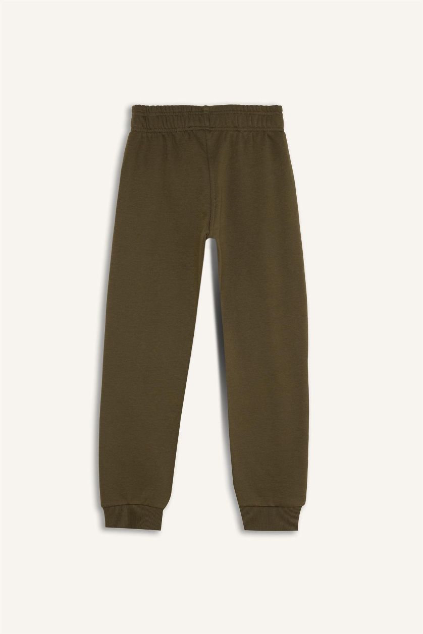 Girls & Teens Dark Khaki Girl Waist Elasticated Leg Printed Jogger Sweatpants