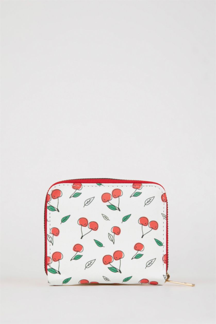 Kadın Karma Kadın Kiraz Desenli Suni Deri Cüzdan