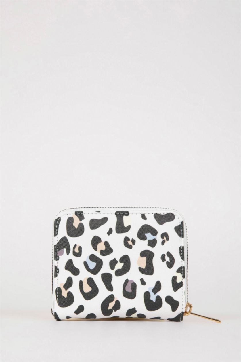 Kadın Karma Kadın Leopar Desenli Suni Deri Cüzdan