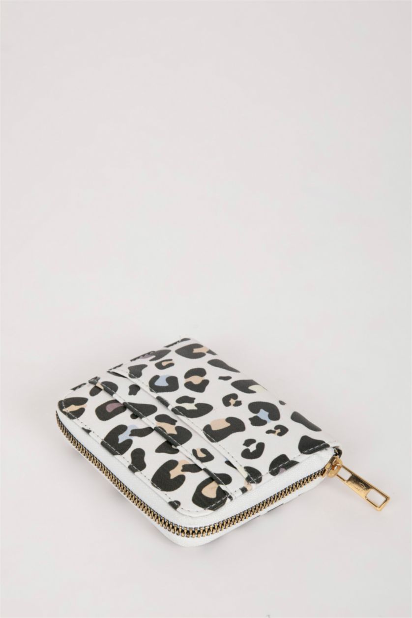 Kadın Karma Kadın Leopar Desenli Suni Deri Cüzdan