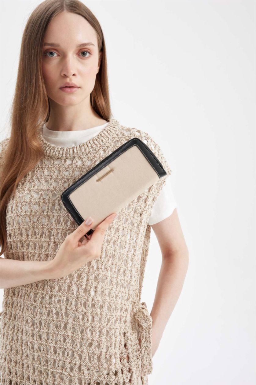 نساء أسود محفظة نسائية كبيرة