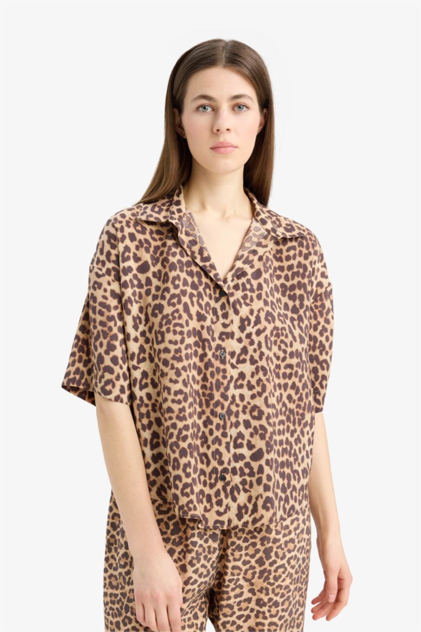 Әйелдерге ашық реңк үлкен пішім Қысқа жеңді көйлек