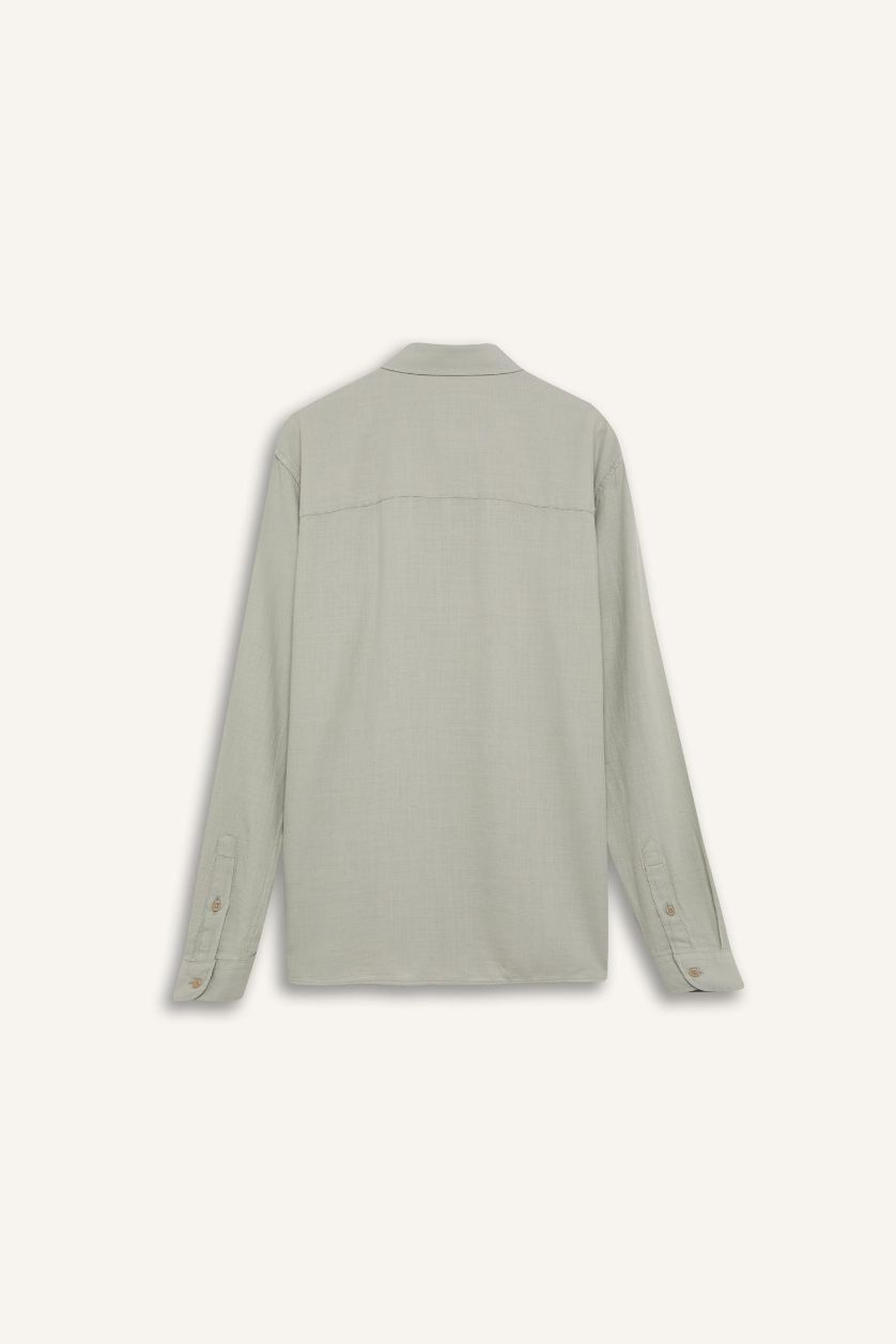 Erkek Mint %100 Pamuk Basic Gömlek