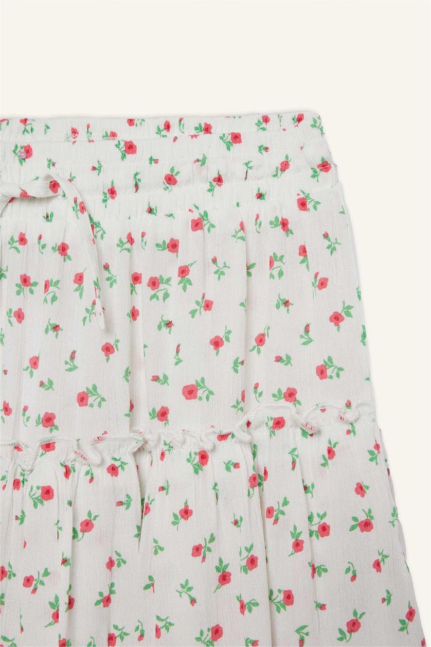 Әйелдерге Маржан гүлді қысқа ұзындық Тоқылған юбка