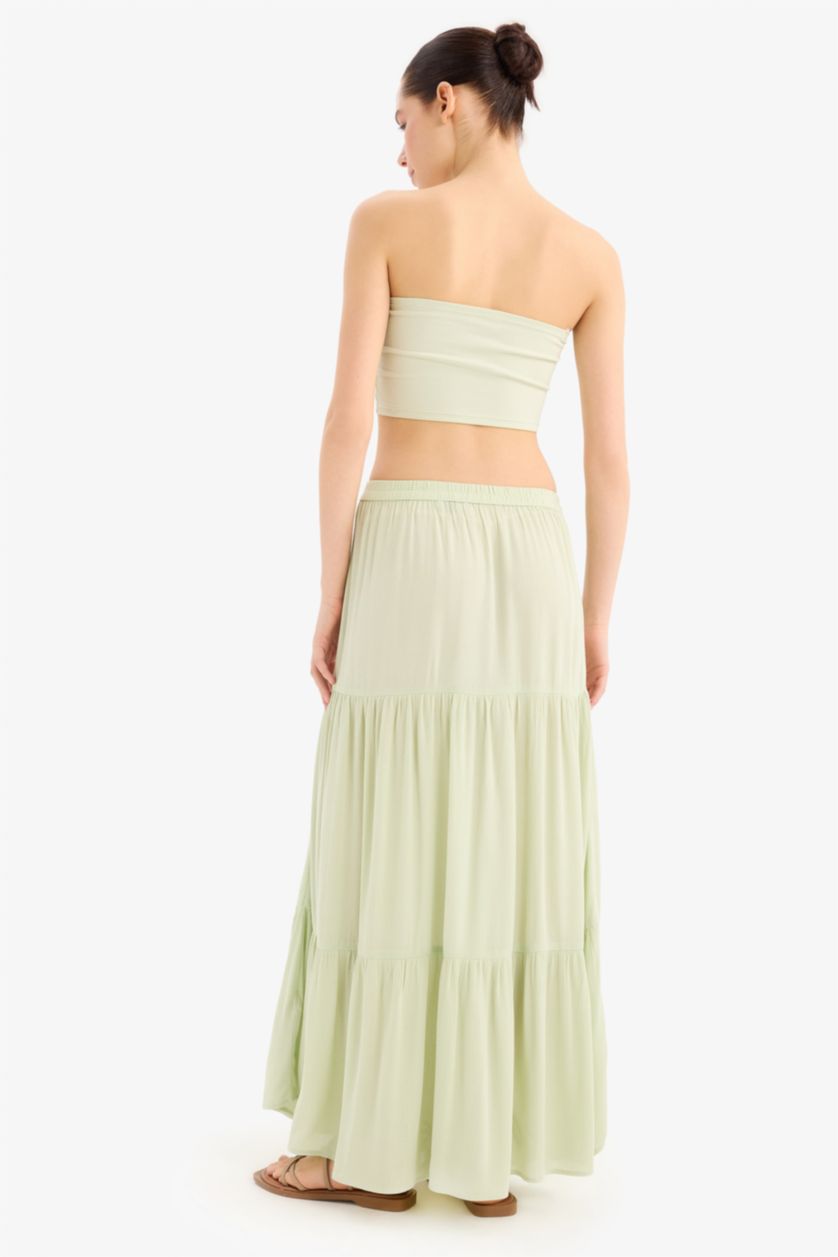 Әйелдерге Жалбыз мақта астары максималды ұзындық Тоқылған юбка