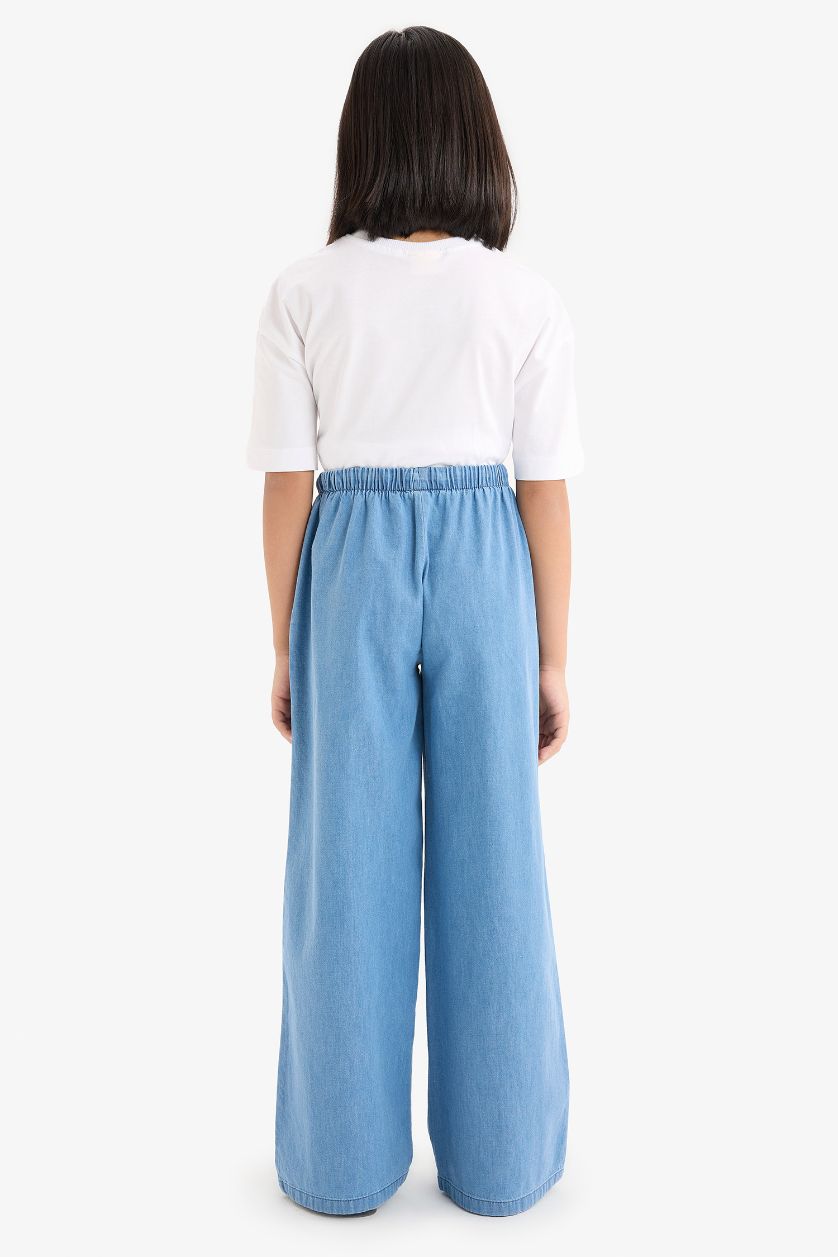 Girls & Teens Blue Girl Wide Leg Jeans