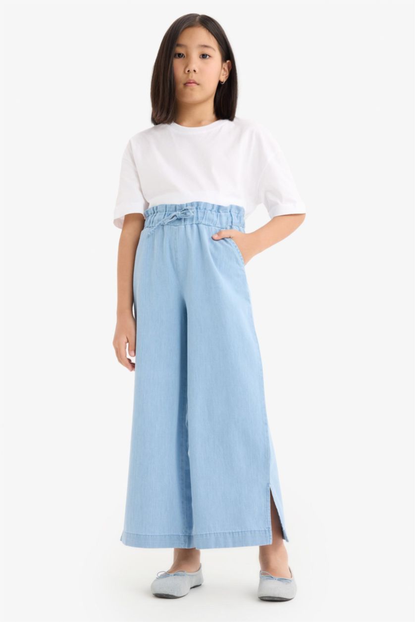 Girls & Teens Light Blue Girl Culotte Wide Leg Jeans