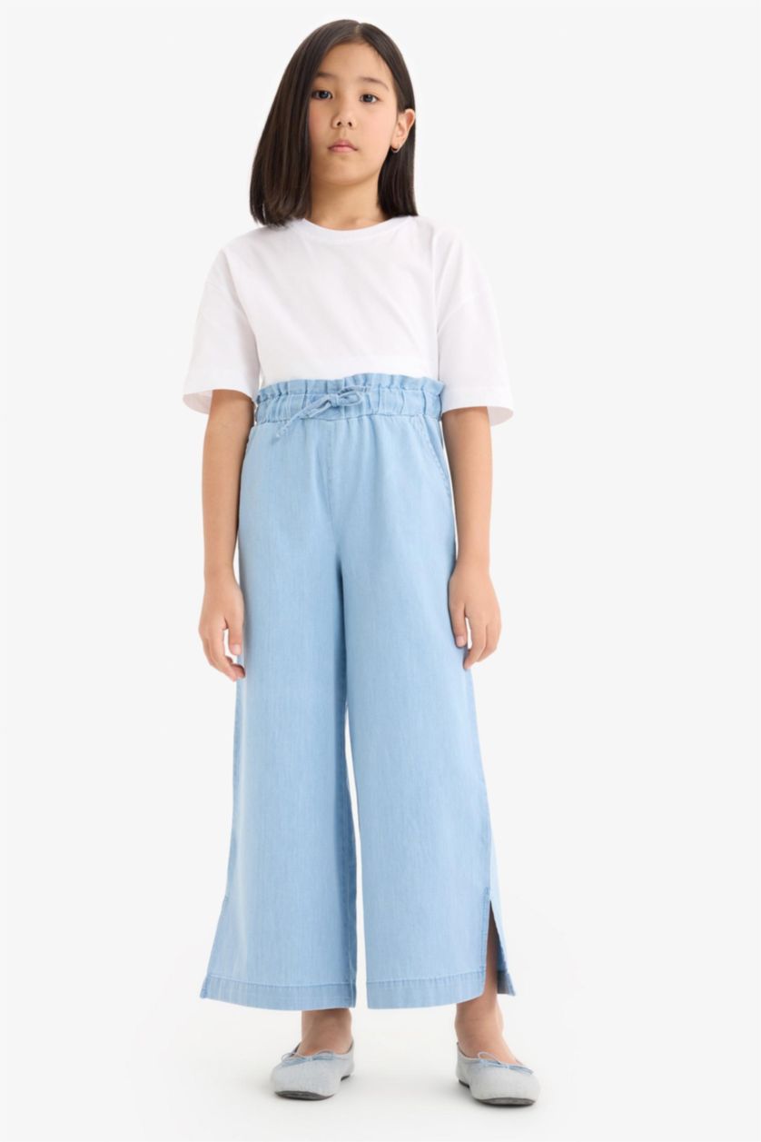 Girls & Teens Light Blue Girl Culotte Wide Leg Jeans