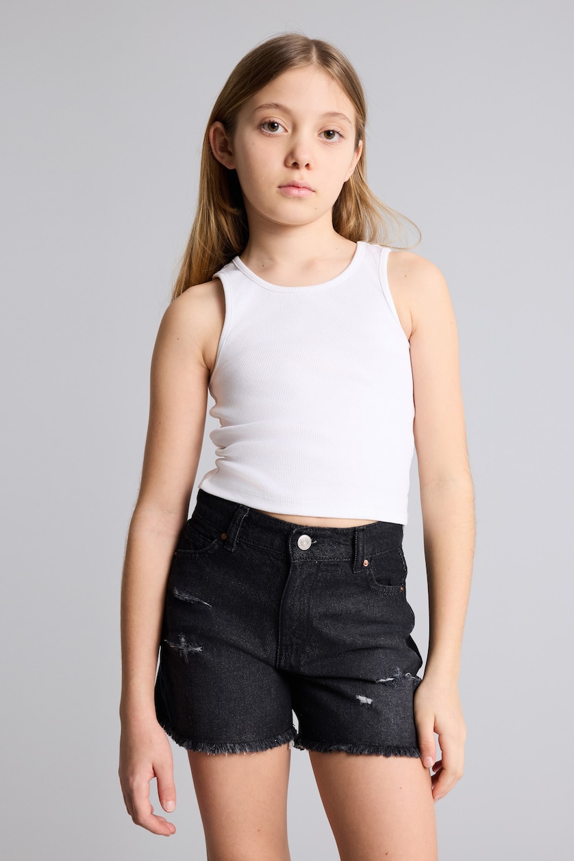 Young Girls - Teen Girls Anthracite Girl Cotton Shorts