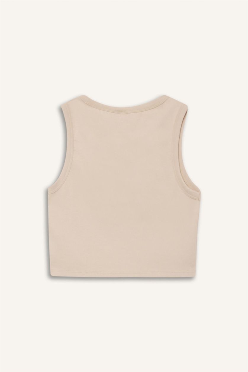 Kadın Kum Standart Fit Bisiklet Yaka Modal Sporcu Atlet