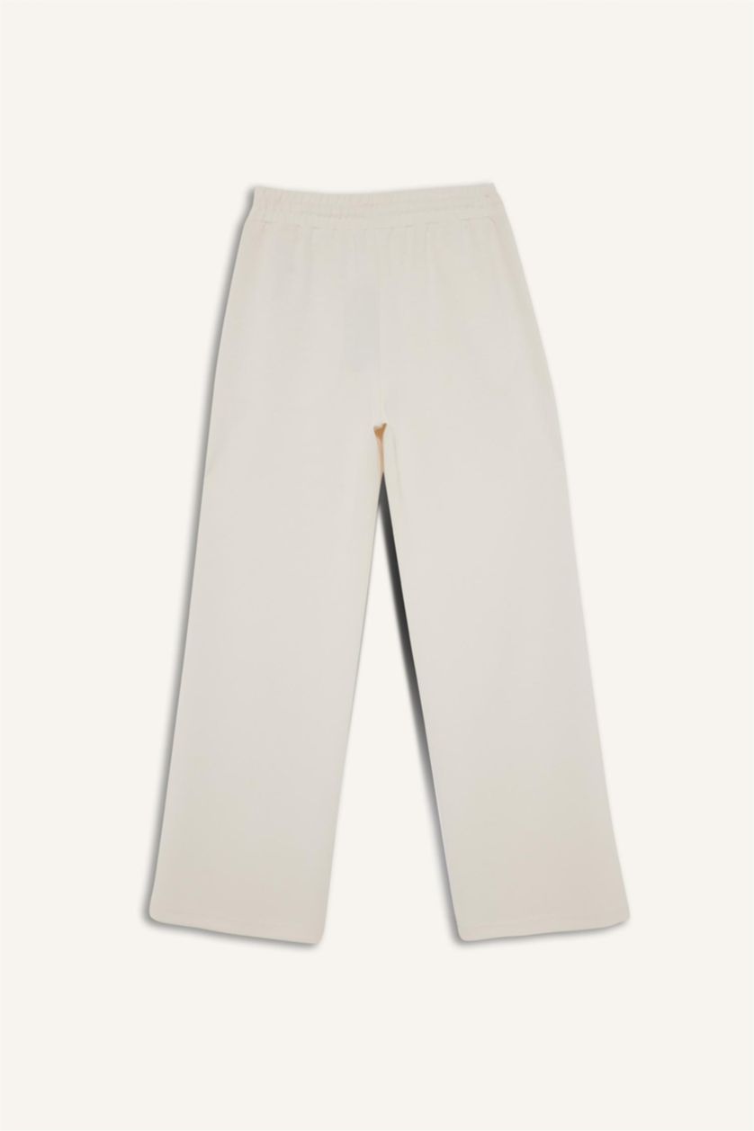 حريمي بيج فاتح بنطلون سويت بانتس وايد ليج برجل واسع