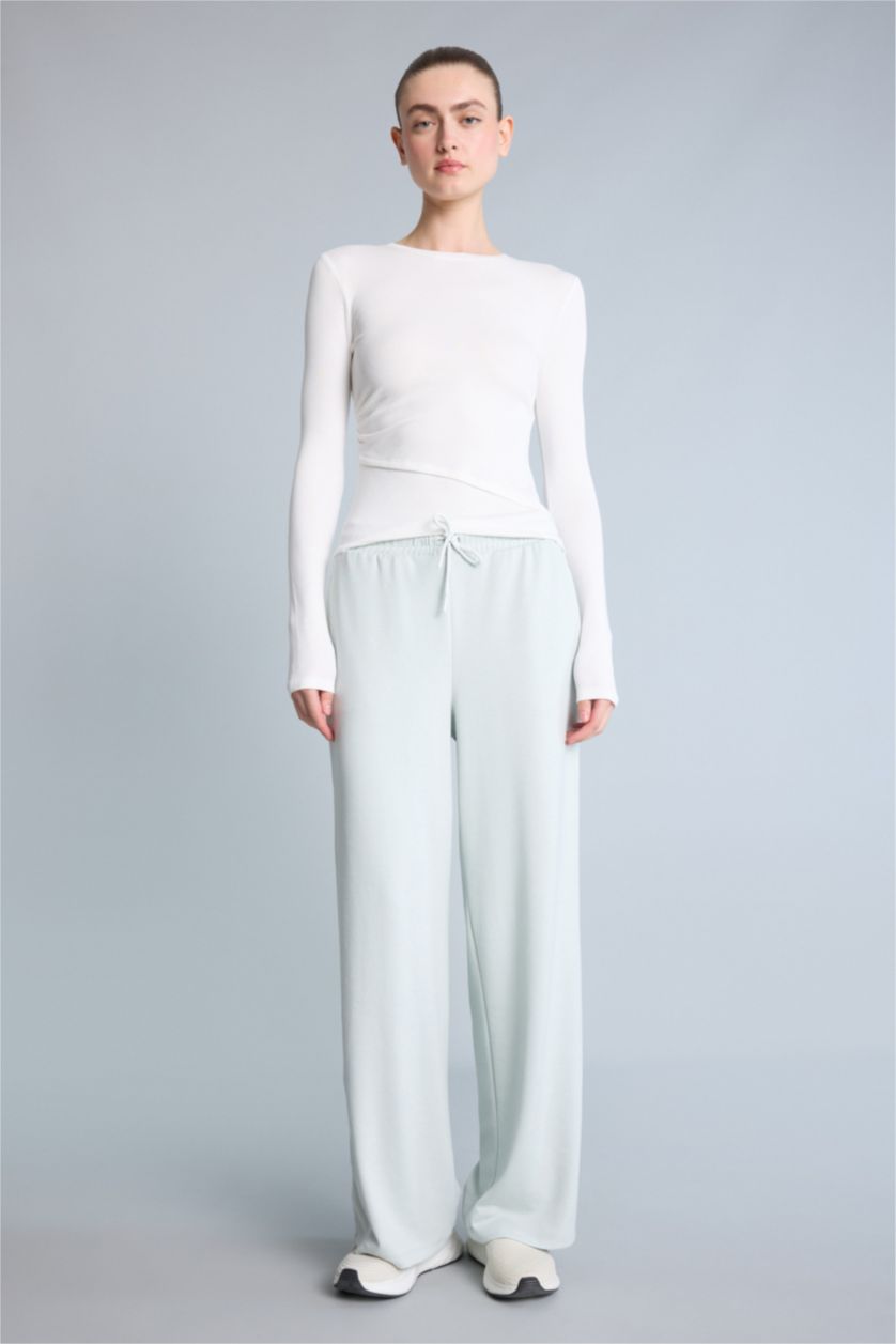 Kadın Mint Wide Leg Modal Sporcu Pantolon