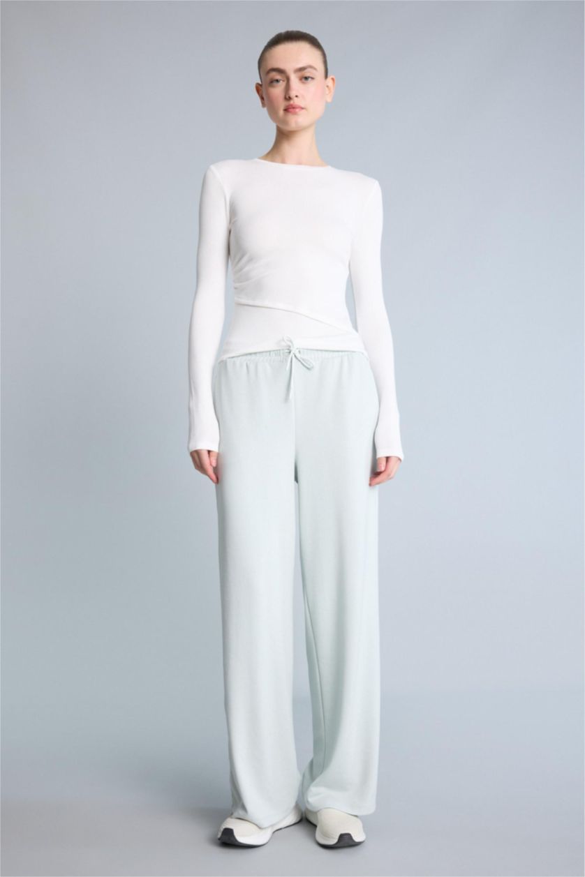 Women Mint Wide Leg Trousers