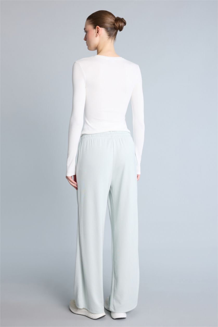 Kadın Mint Wide Leg Modal Sporcu Pantolon