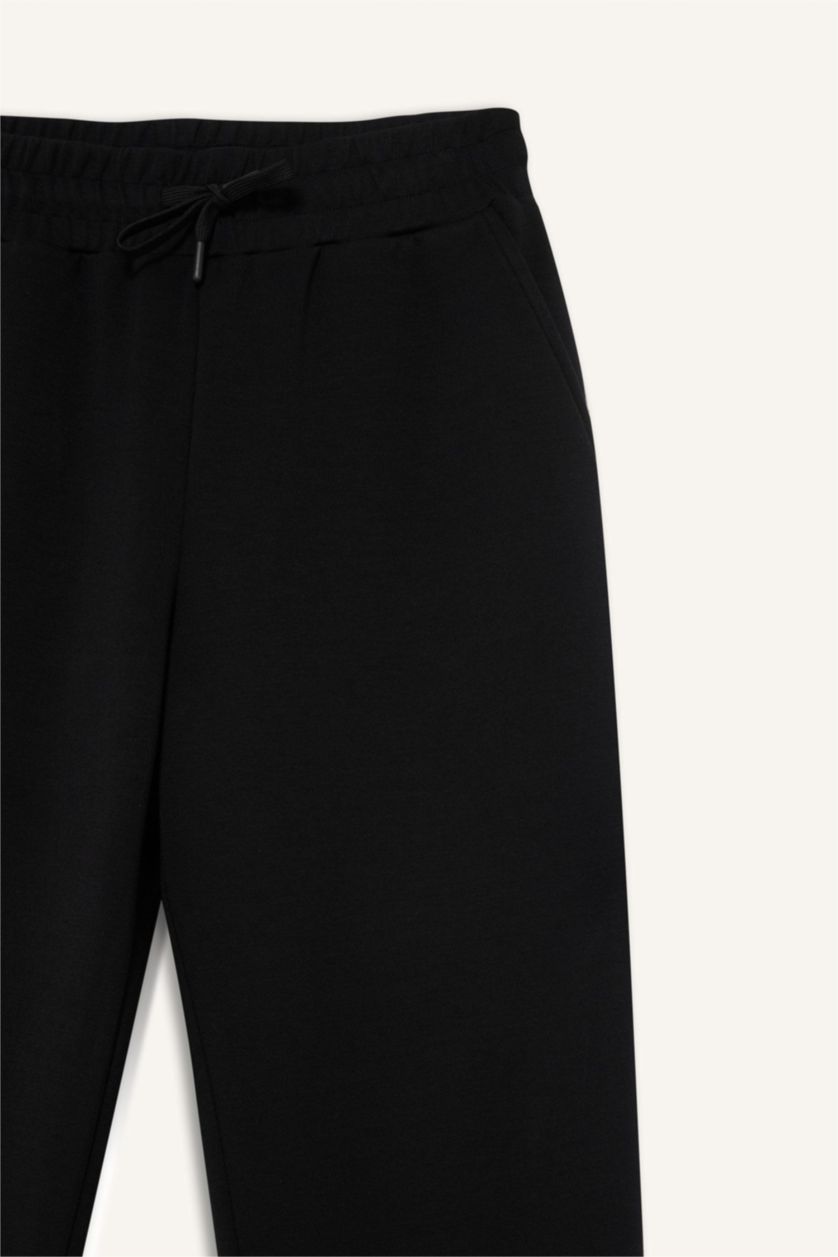 Kadın Siyah Straight Fit Standart Boy Modal Soft Touch Pantolon
