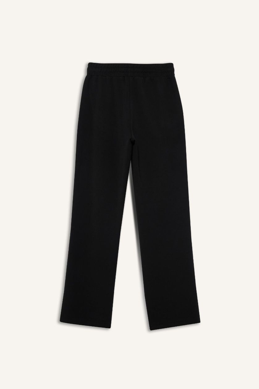 Женщины Черный Брюки Straight Fit стандартной длины из модала Soft Touch