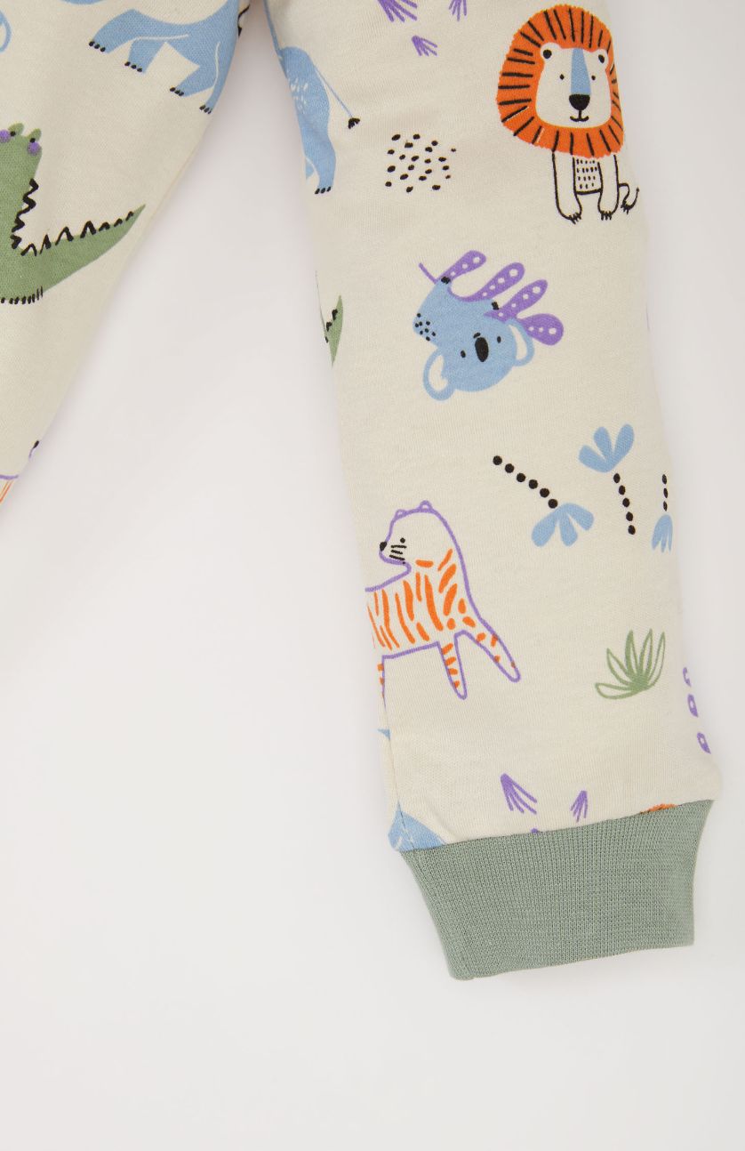 BÉBÉ GARÇON Beige Pyjama pour bébé garçon : Top avec imprimé safari et Pantalon