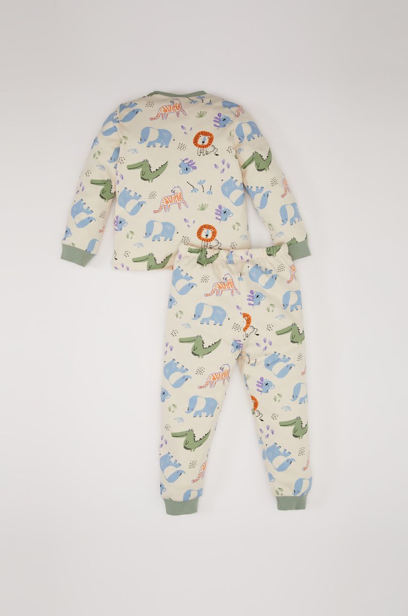 BÉBÉ GARÇON Beige Pyjama pour bébé garçon : Top avec imprimé safari et Pantalon