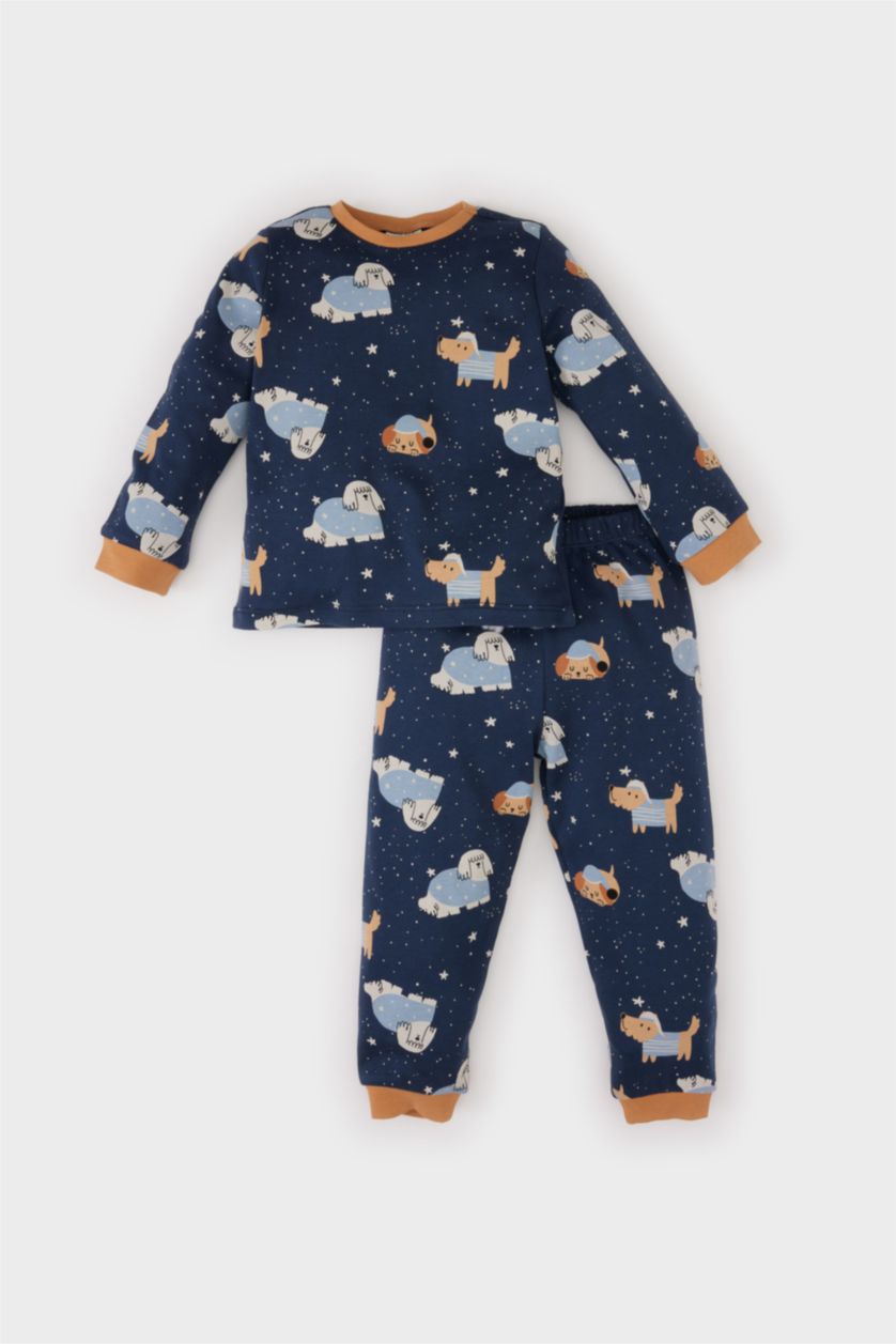 BABY BOY NAVY Baby Boy Printed Long Sleeve 2 Piece Pajama Set
