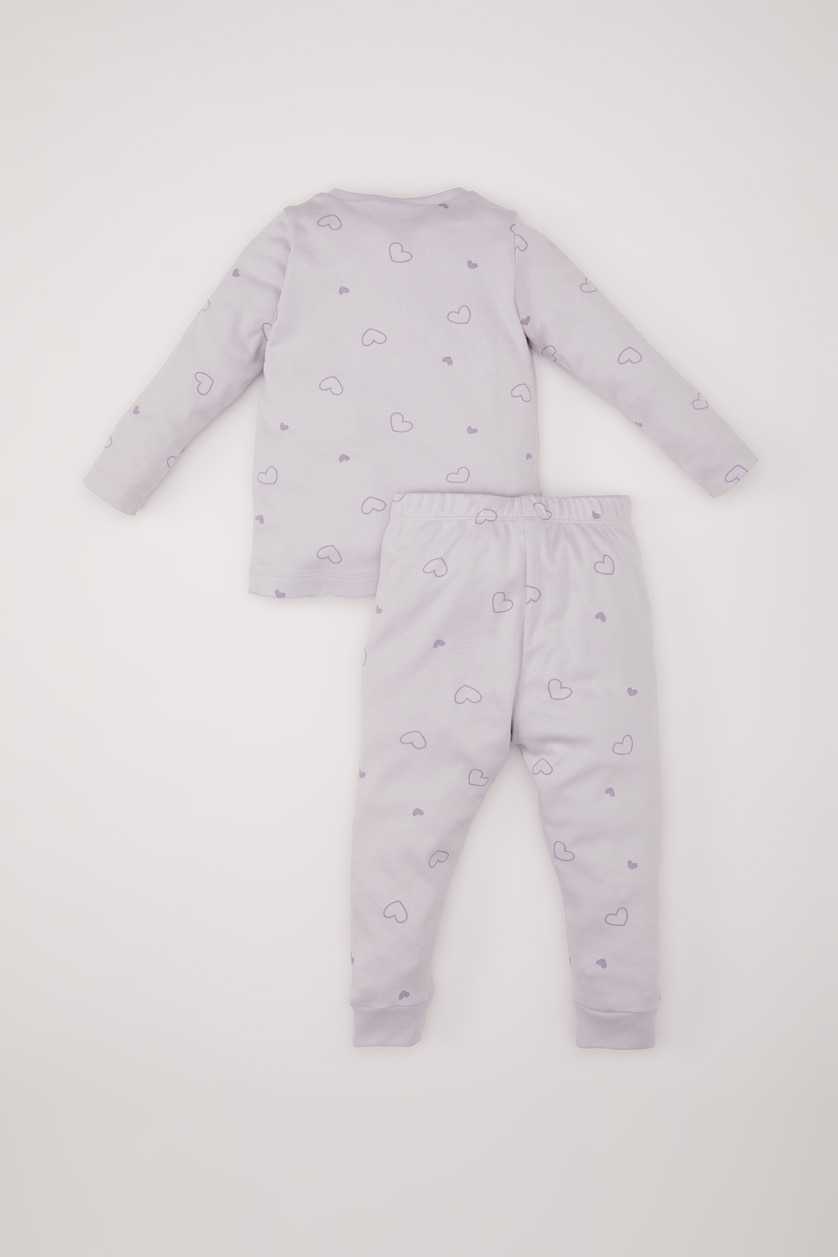 BABY GIRL Lilac طقم بيجاما قصة عادية