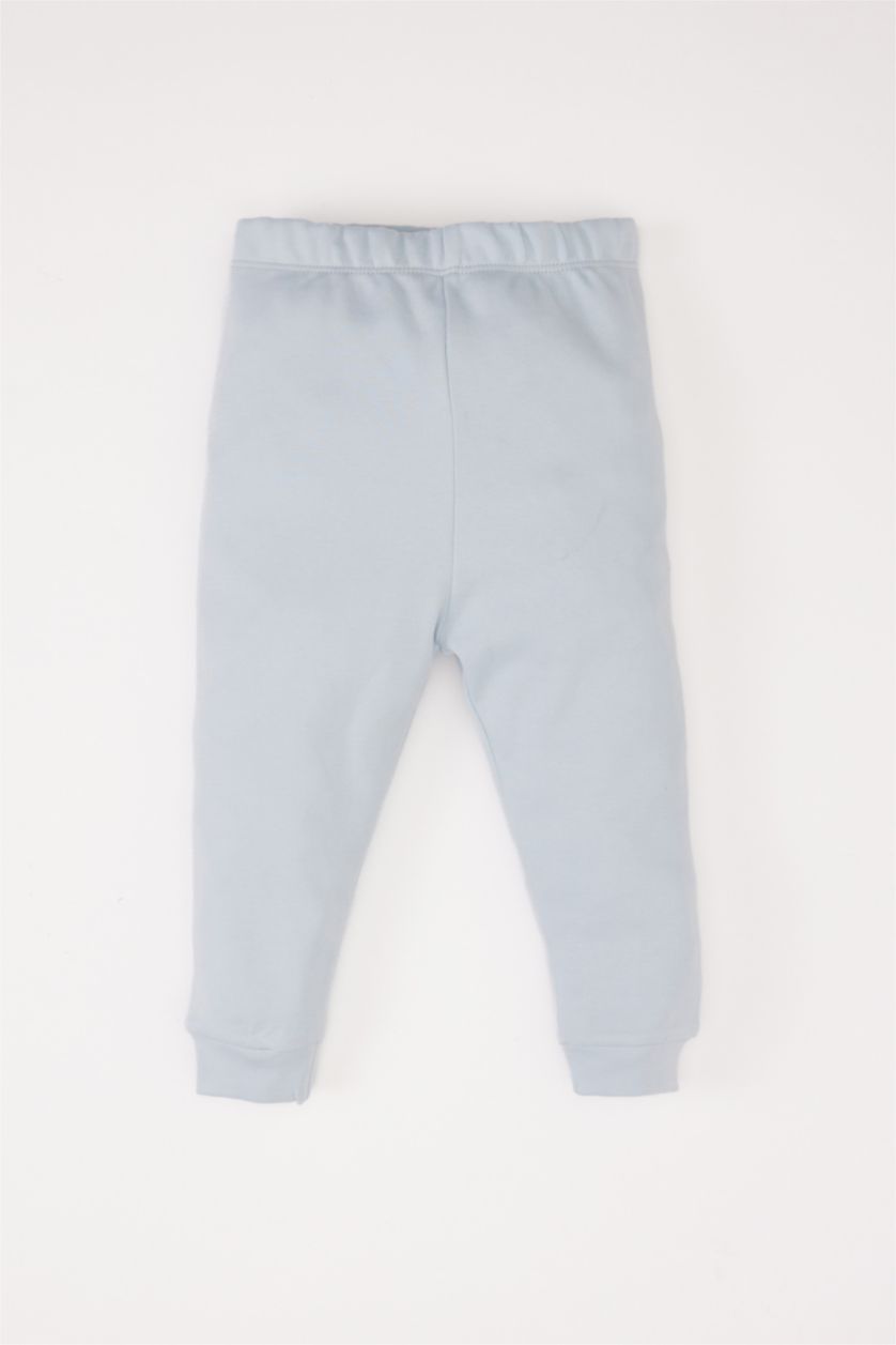 Kız Bebek Açık Mavi Kız Bebek Pijama Takımı Unicorn Baskılı Uzun Kollu Üst Beli Lastikli Uzun Alt