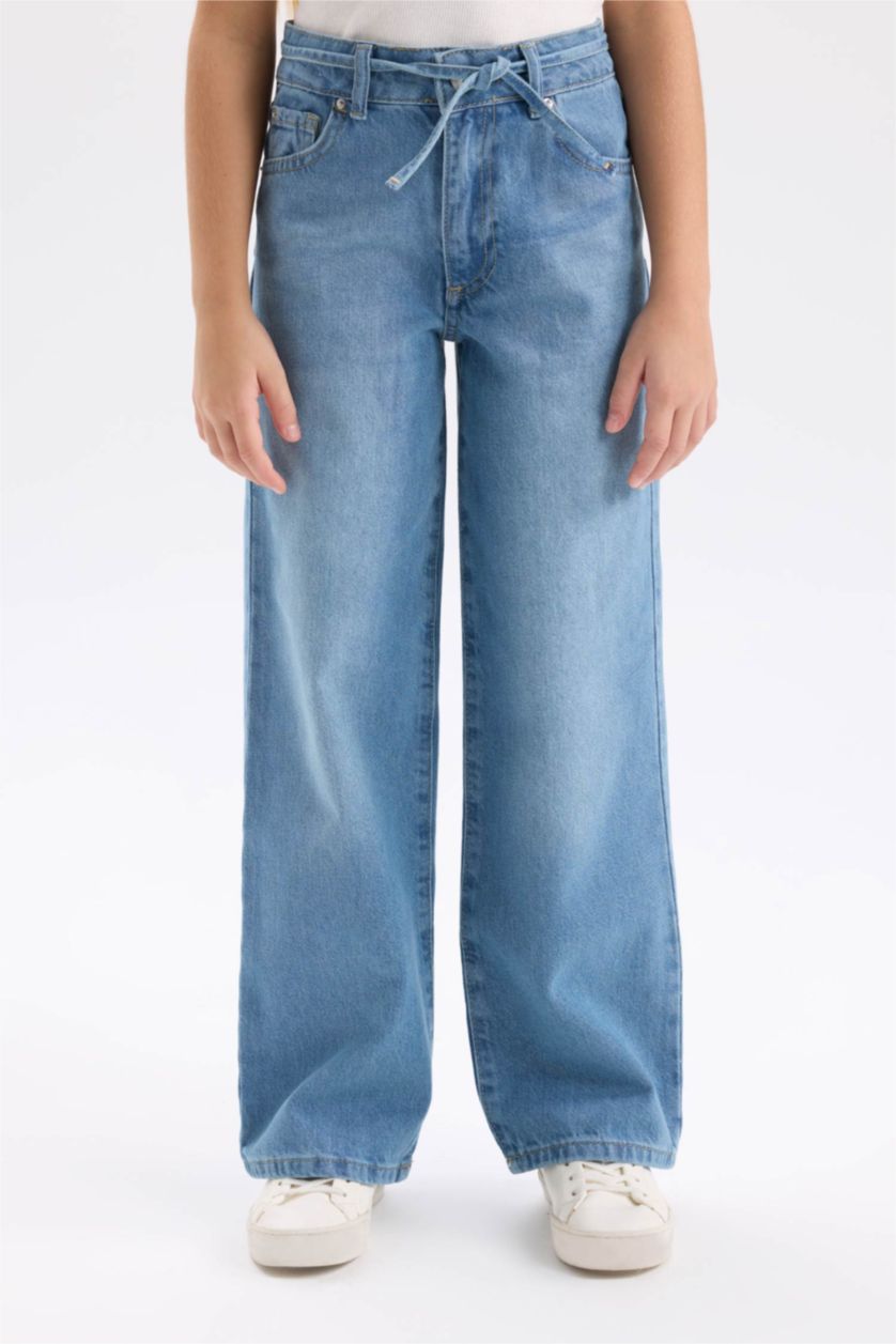 GIRLS & TEENS Blue Girl Wide Leg Leg Jeans