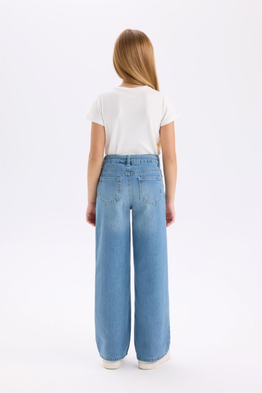 GIRLS & TEENS Blue Girl Wide Leg Leg Jeans