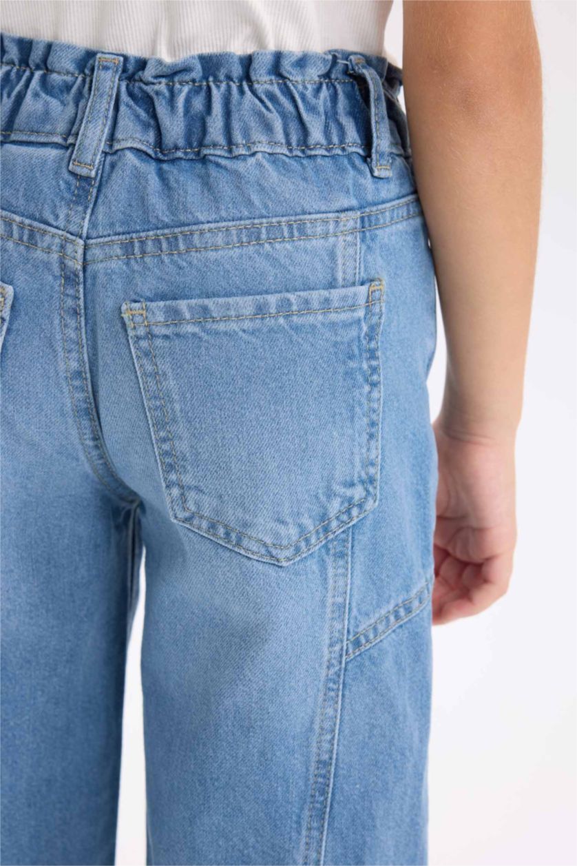 بناتي أزرق بنطلون جينز بناتي بارل فيت جوجر