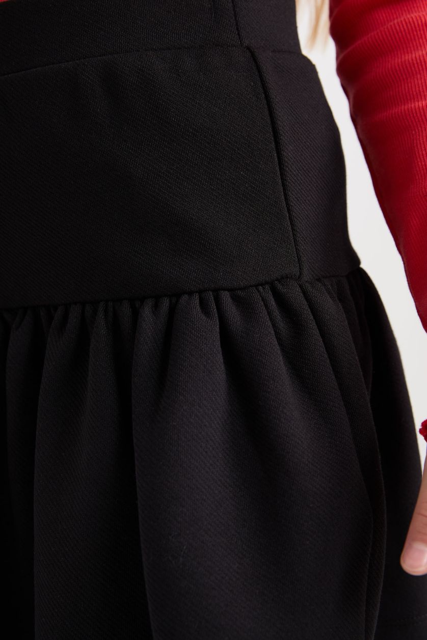 GIRLS & TEENS Black Girl Regular Fit Knitted Skirt