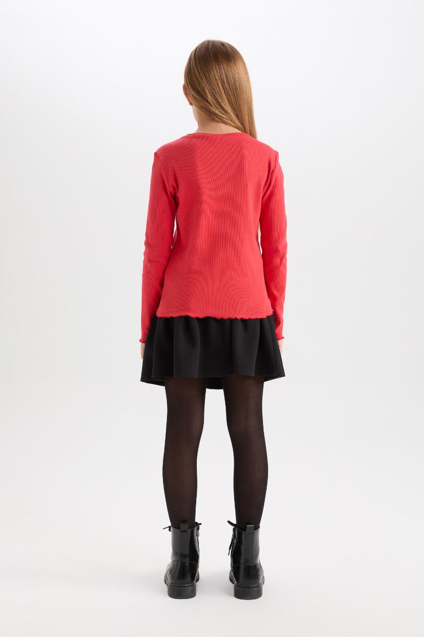 GIRLS & TEENS Black Girl Regular Fit Knitted Skirt